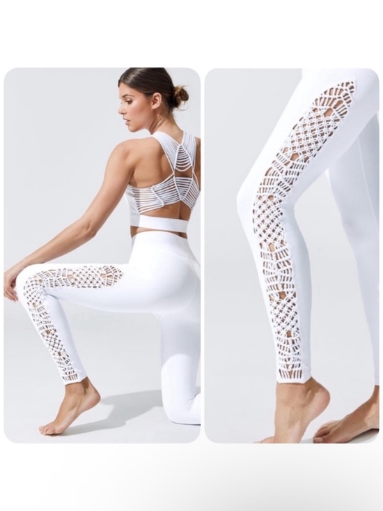 Carbon38 Pants - Carbon38 Sayang Tanjung Macrame White Leggings